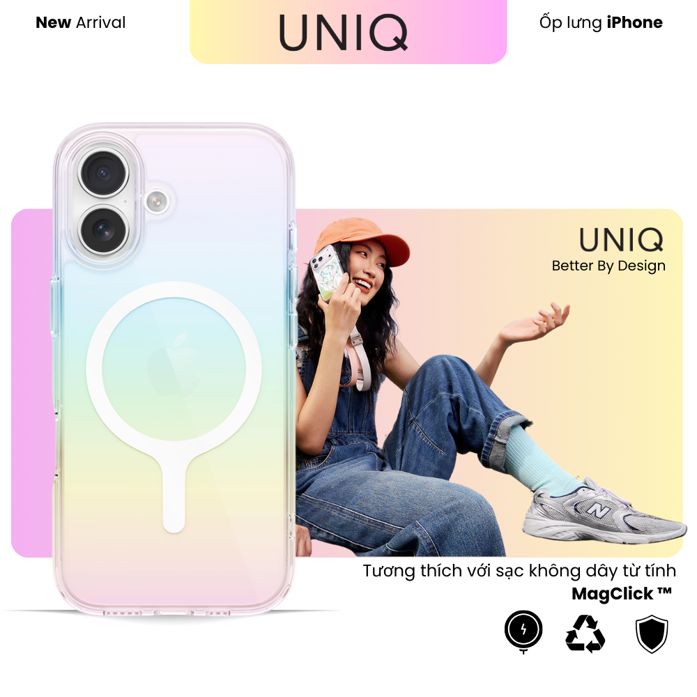 Ốp lưng Iphone 17 UNIQ IRIDESCIA