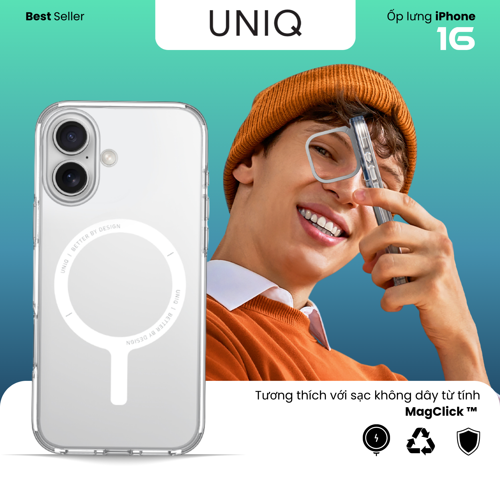 Ốp Iphone 16 UNIQ CLARIO