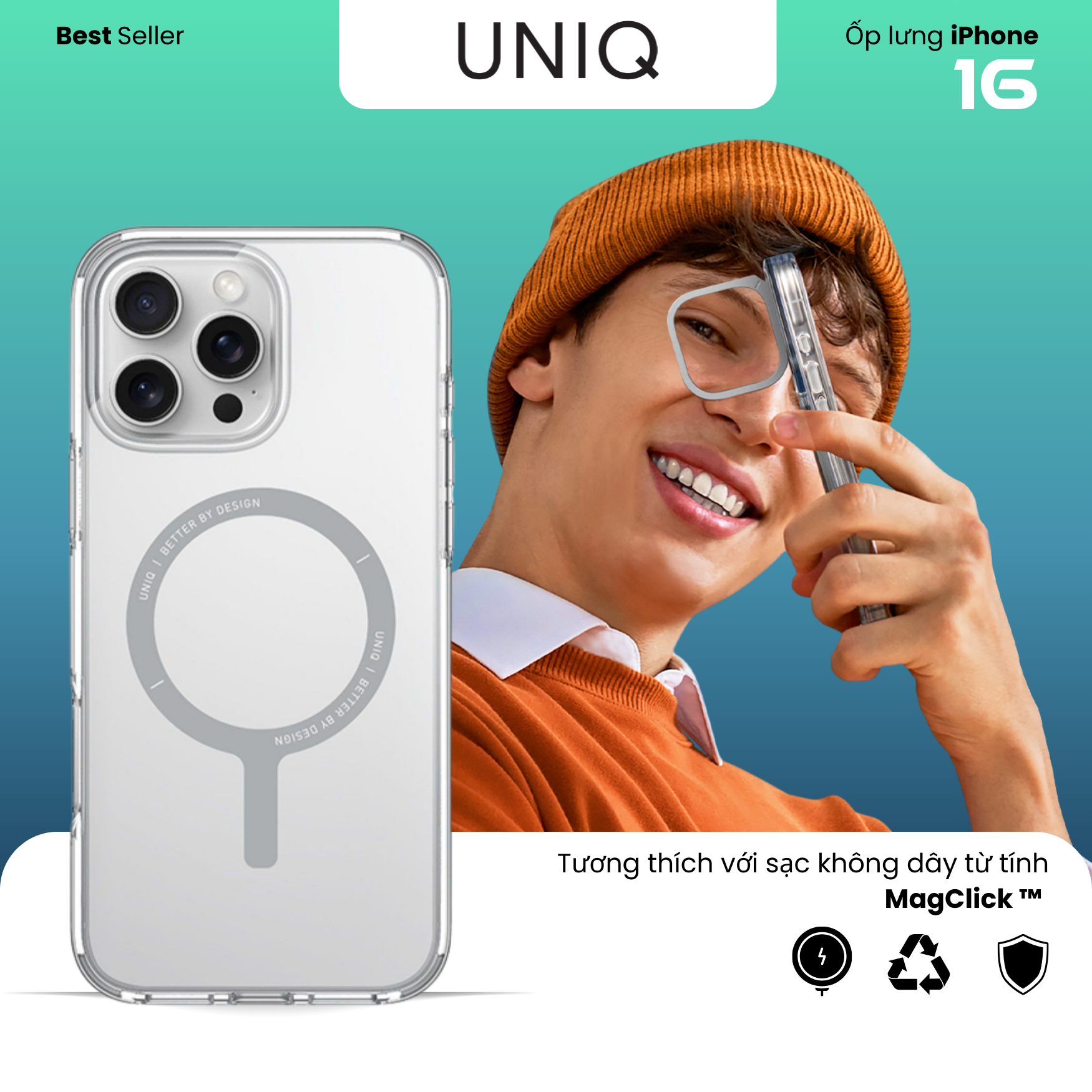 Ốp lưng Iphone 16 Pro Max UNIQ CLARIO