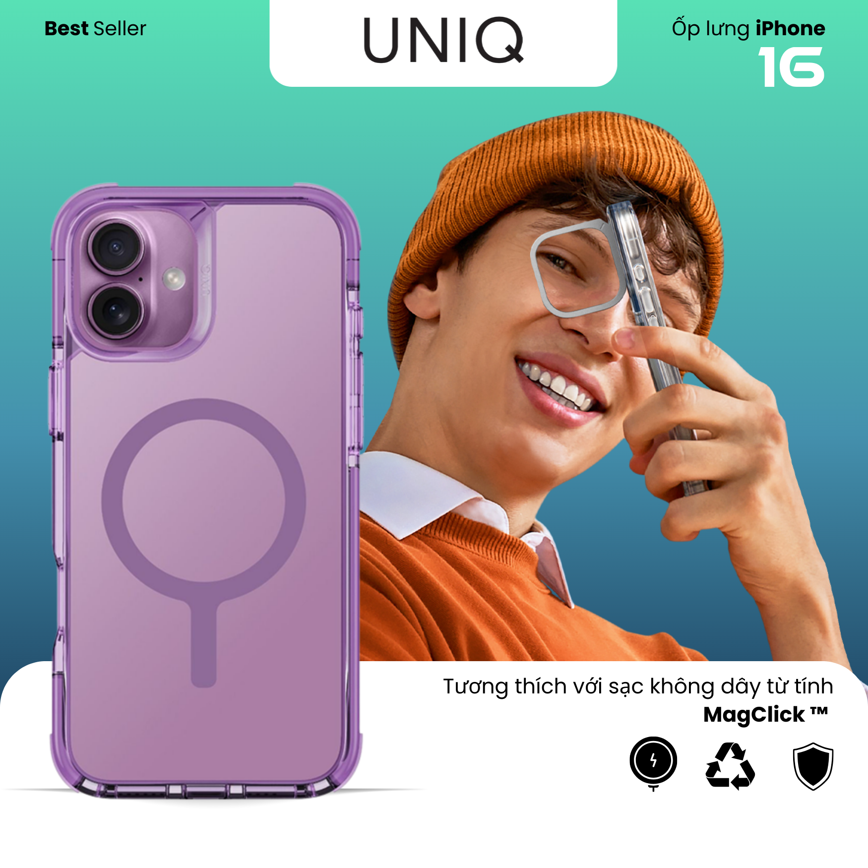 Ốp Iphone 16 Plus UNIQ COMBAT