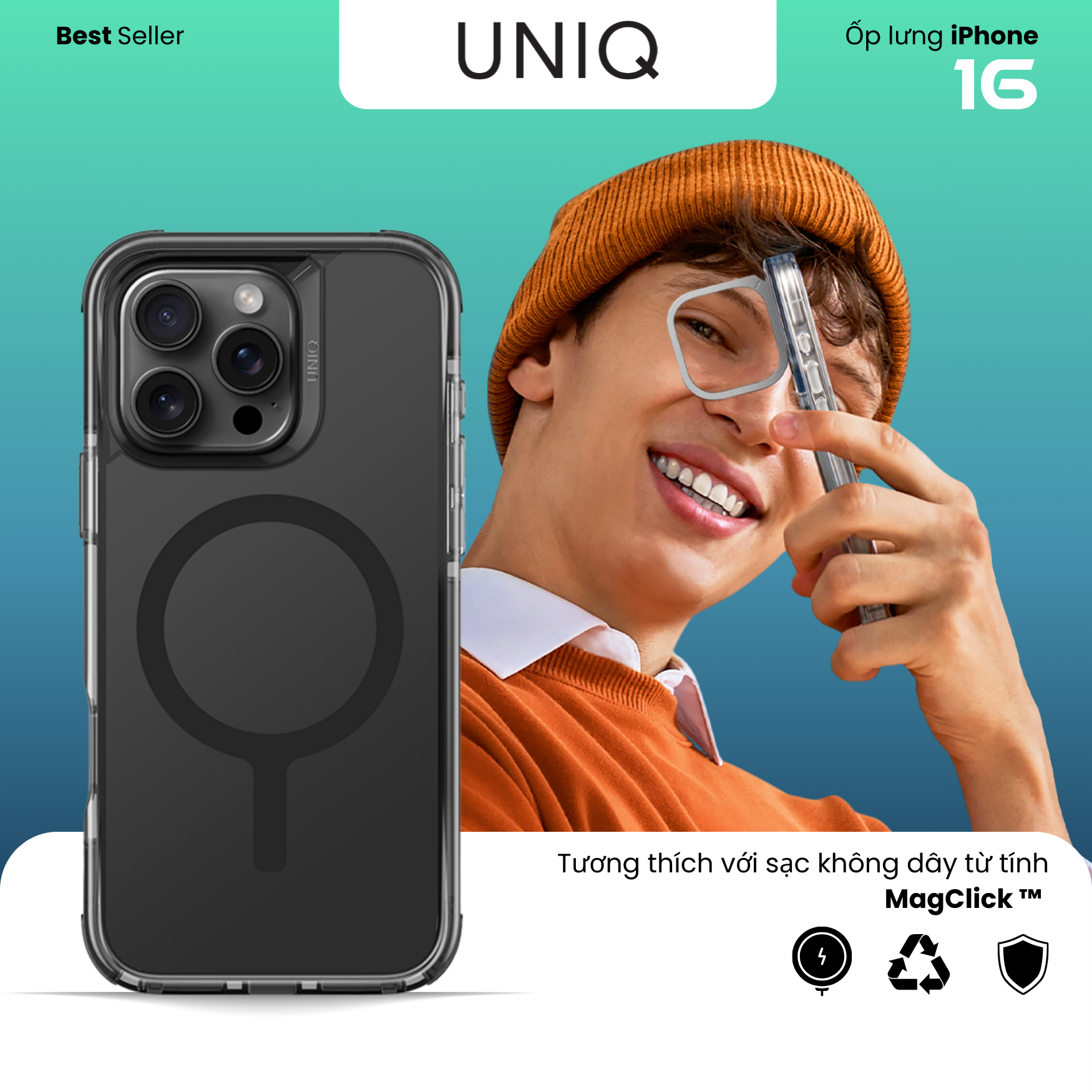Ốp Iphone 16 Pro UNIQ COMBAT
