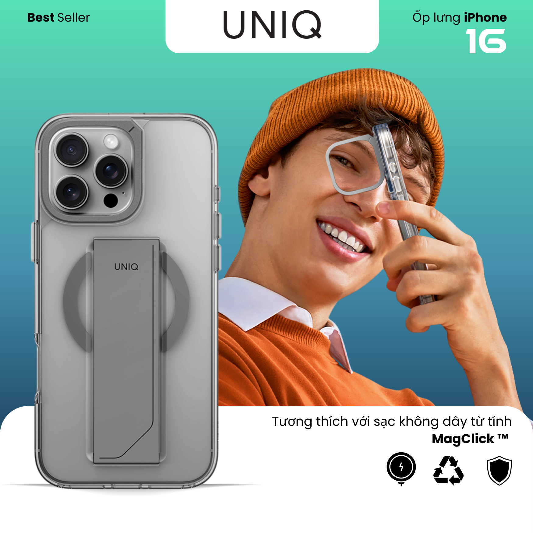 Ốp Iphone 16 Pro Max UNIQ HELDRO MAX