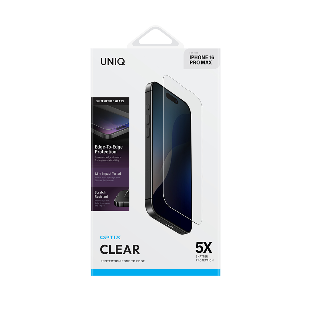Kính cường lực Iphone 16 Pro Max UNIQ OPTIX CLEAR